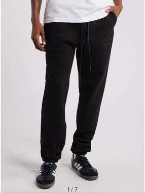 Essentials Fear Of God Black Sweatpants with Subtle Logo